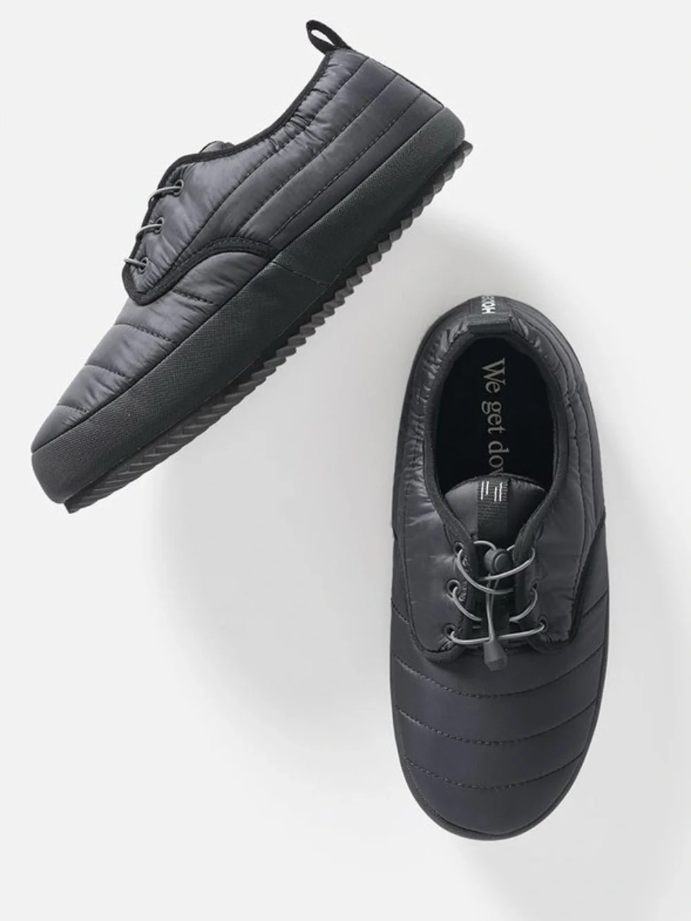 Holden Puffy Slipper Shoe Unisex black quilted snow boots size medium US 7-9